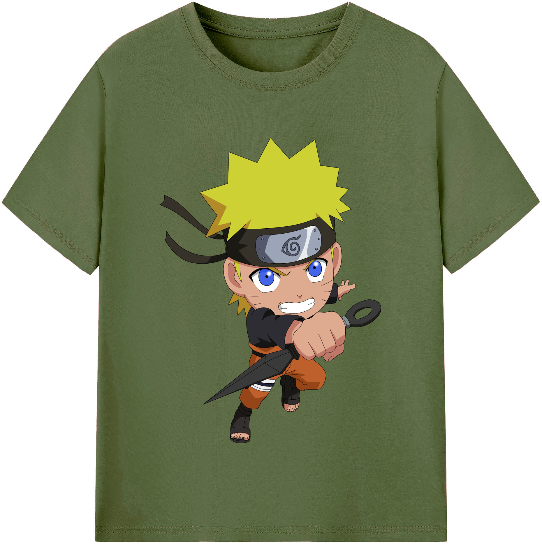 （画像用） NARUTO -ナルト- うずまき ナルト Uzumaki Naruto 綿100％半袖Tシャツ（フロントプリント）